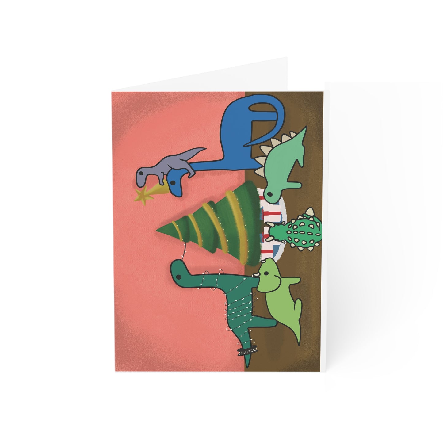 Greeting Cards - Dinosaur Christmas Tree Decoration