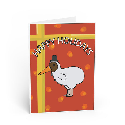 Holiday Greeting Card - Kiwi Bird Snowman Costume