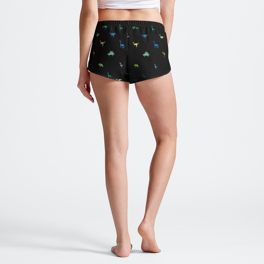 Dinosaur Pattern | Womens Running Shorts