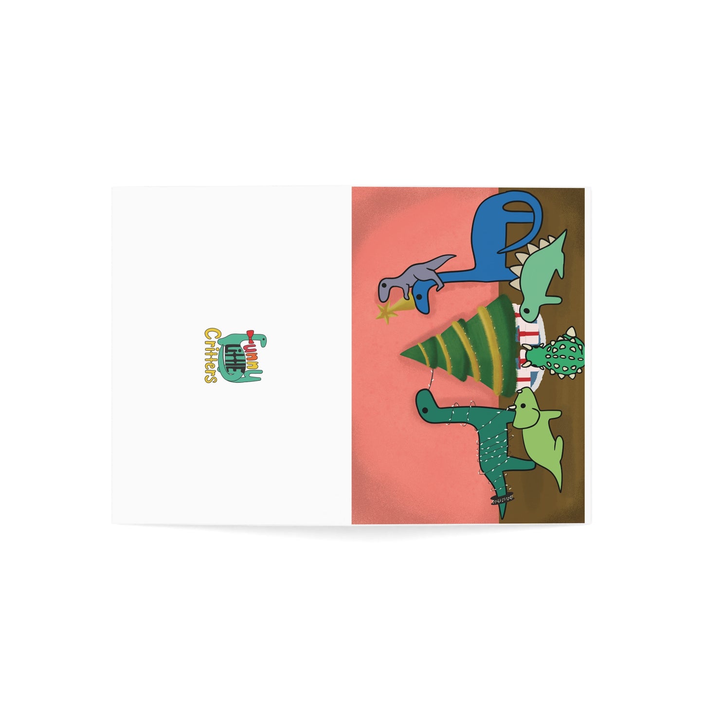 Greeting Cards - Dinosaur Christmas Tree Decoration