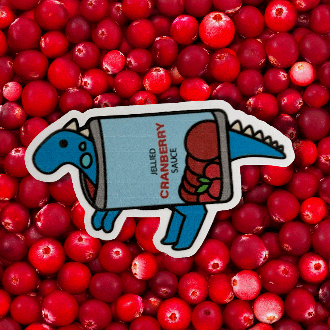 Bactro-Cranberry Sauce-rus Sticker - Thankful critters